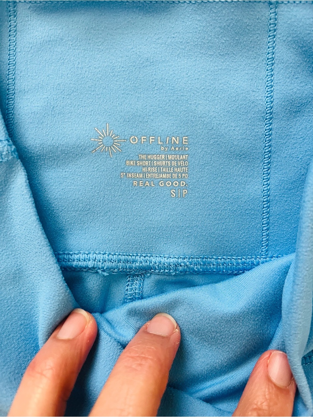 Offline by Aerie Blue Real Good The Hugger Bike Shorts 5” Inseam Sz S - Picture 3 of 7